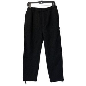 Stussy‎ Mapel Fabric Italy Black Textured Fleece Lounge Pants Men's